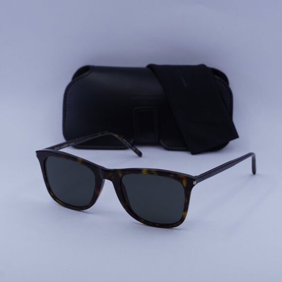 Saint Laurent SL304 002 Square Sunglasses - Havana/Grey - Picture 1 of 10